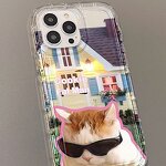 Phone Case Manufacturer - Sunglasses Cat Dog Transparent