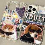 Phone Case Manufacturer - Sunglasses Cat Dog Transparent