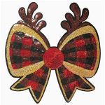 Embroidered Patches Manufacturer - Hot Pink Chenille Bow Iron-On