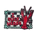 Chenille Twill Patch Supplier - Checkered Crawfish Mardi Gras