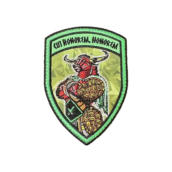 Embroidered Patches Supplier - Customizable Camo Minotaur