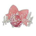 Embroidered Patches Manufacturer - Hot Pink Chenille Bow Iron-On