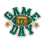 Glitter Finger Patches Supplier - Orange Foam Embroidered Iron-On