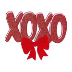 Iron-On Patch Supplier - Valentine's Day XOXO Chenille Glitter