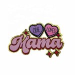 Chenille Glitter Patch Supplier - Valentine's Love Heart Shape