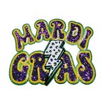 Embroidered Patch Supplier - Mardi Gras Star Glitter Sequin