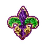 Chenille Twill Patch Supplier - Checkered Crawfish Mardi Gras