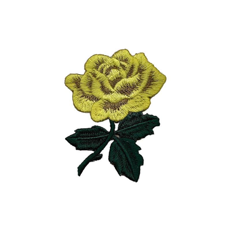 Customized Embroidered Patches Supplier - Rose Flower Shape