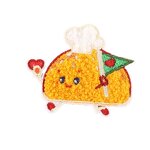 Iron-On Patches Supplier - Cute Chenille Twill Fabric Food