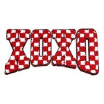 Glitter Patch Supplier - Big Red Valentine's XOXO Chenille