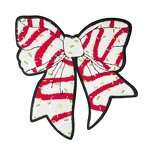 Embroidered Patches Manufacturer - Hot Pink Chenille Bow Iron-On