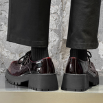 Derby Shoes Manufacturer - British Style Thick-Soled Square-Toe Men's Red