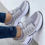 Sneakers Manufacturer - whale will Casual Women's Flying Wedge Head Mesh