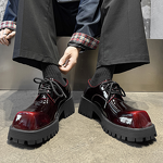 Derby Shoes Manufacturer - British Style Thick-Soled Square-Toe Men's Red