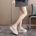 Sandals Manufacturer - Women's Summer Casual Round Toe PU Upper Thick Sole