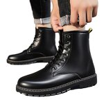 Boots Manufacturer - Factory Wholesale Men's Classic PU Black Lace-up