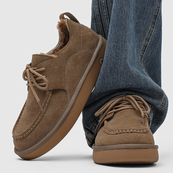 Snow Boots Manufacturer - Men's Low-Cut Winter Artificial Long Plush Lined