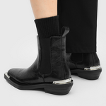 Chelsea Boots Manufacturer - New Iron Head High Heel Men's Square Toe