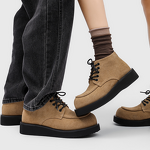 Derby Shoes Manufacturer - Autumn Couple's Retro British Style Work Commuting