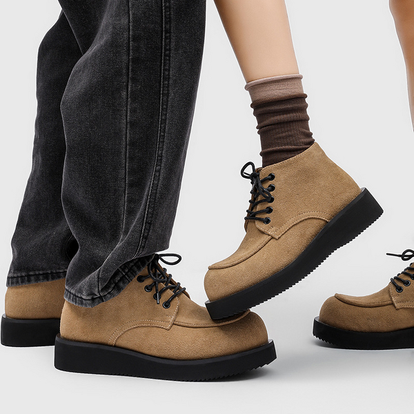 Derby Shoes Manufacturer - Autumn Couple's Retro British Style Work Commuting