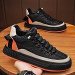 Sneakers Manufacturer - Men's Spring Fashion Artificial PU Thick Sole