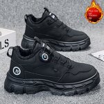 Platform Shoes Manufacturer - Men's Autumn Winter Solid Color Artificial PU