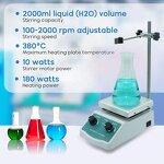 Magnetic Stirrer Manufacturer - 2000ml 520°F 100-2000 RPM 5x5 Inch