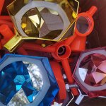 Bird Repellent Manufacturer - Wind Flash Seven-color Diamond-shaped Mirror Flashing Solar-powered