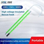 Rescue Body Hooks Manufacturer - Green GRP Telescopic Insulated Adjustable 500 lb Load Non-Reflective