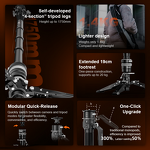 COMAN M1 - Professional Carbon Fiber Monopod Tripod Quick Release Plate