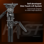 COMAN M1 - Professional Carbon Fiber Monopod Tripod Quick Release Plate