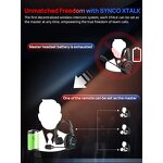 Synco XTalk X5 - 2.4GHz Wireless Intercom System Remote Headsets 700M Distance