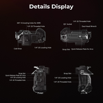 SmallRig 5413 Cage - for Canon EOS R1 Detachable Cold Shoe with Arca-Swiss