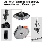 Fly Equation EQ38 - Universal DSLR Camera Gimbal Arca Swiss Quick Release Plate