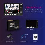 FEELWORLD L4 - 10.1 Inch Camera Video Mixer Switcher Touch Screen Multi Monitor