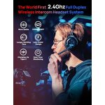 Synco XTalk X5 - 2.4GHz Wireless Intercom System Remote Headsets 700M Distance