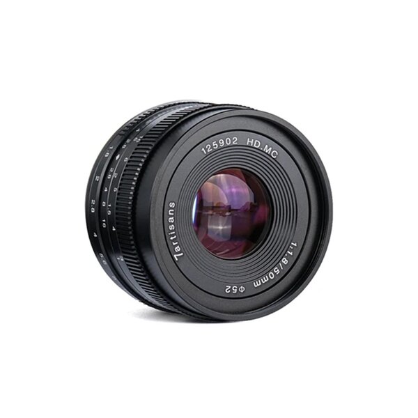 7artisans 50mm F1.8 - APS-C Large Aperture Portrait Prime Lens for Canon EOS-M