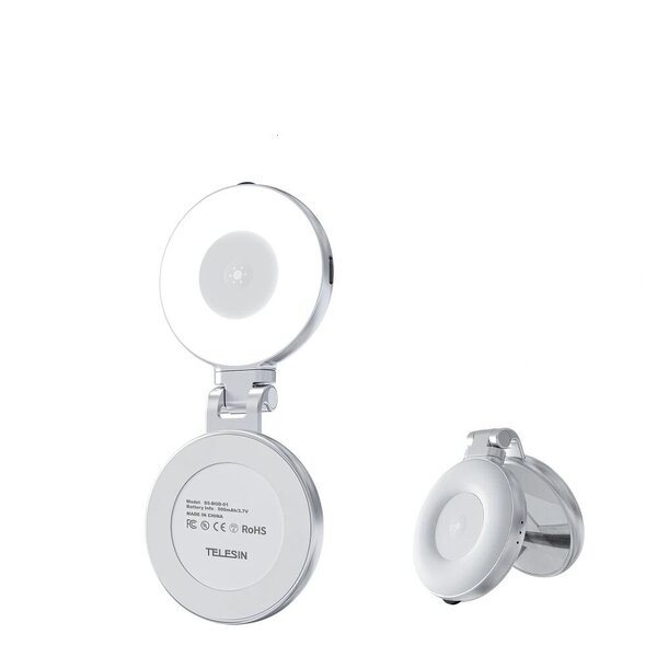 TELESIN S5 BGD 01 - Magnetic Fill Light Selfie Spotlight With Mirror 360 Stand