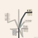 Long Floor Stand for IPad Tablet Phones - 360 Rotate Sturdy Aluminum Alloy