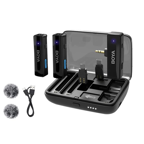 BOYA BOYALINK - Wireless Lavalier Lapel Microphone for iPhone Android DSLR Camera