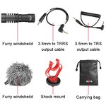 BOYA BY-MM1 - Cardioid Shotgun Microphone for iPhone Android Smartphone DSLR Camera