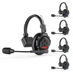 Synco XTalk X5 - 2.4GHz Wireless Intercom System Remote Headsets 700M Distance