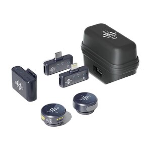 Luucco AirWave Mini K2 - Wireless Lavalier Lapel Microphone for iPhone Android DSLR