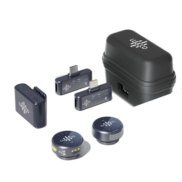 Luucco AirWave Mini K2 - Wireless Lavalier Lapel Microphone for iPhone Android DSLR