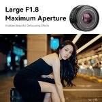 7artisans 50mm F1.8 - APS-C Large Aperture Portrait Prime Lens for Canon EOS-M