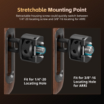 SmallRig 5238 - TV Antenna Wooden Side Handle Two-in-One Retractable Interface