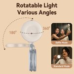 TELESIN S5 BGD 01 - Magnetic Fill Light Selfie Spotlight With Mirror 360 Stand