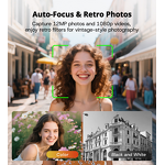 CHUZHAO M1 - 12MP 1080P Mini Digital Camera Retro Vintage Compact 16GB Card