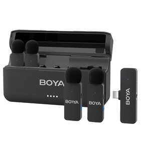 BOYA BY-V4U - Wireless Lavalier Lapel Microphone for iPhone Android PC YouTube