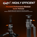 COMAN M1 - Professional Carbon Fiber Monopod Tripod Quick Release Plate